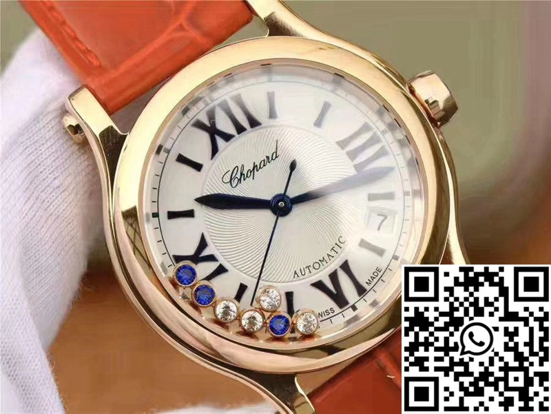 Chopard Happy Sport 274808 Rose Gold Diamonds YF Factory White Dial