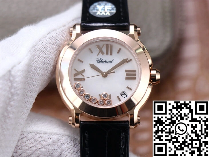 Chopard Happy Sport 278492 YF Factory White Dial Rose Gold