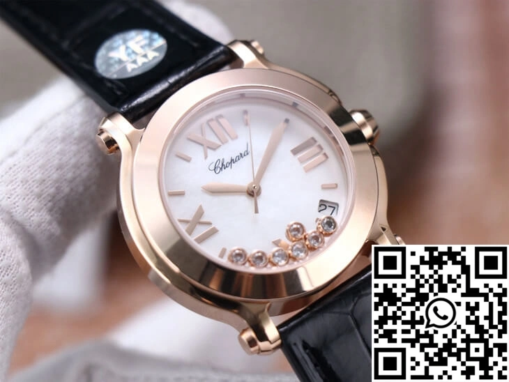 Chopard Happy Sport 278492 YF Factory White Dial Rose Gold
