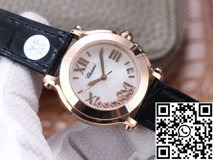 Chopard Happy Sport 278492 YF Factory White Dial Rose Gold