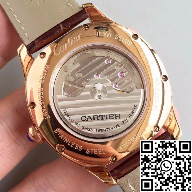 Drive De Cartier Moonphase WGNM0008 Rose Gold Silver Dial