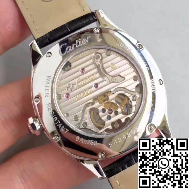 Drive De Cartier W4100013 Tourbillon White Textured Dial