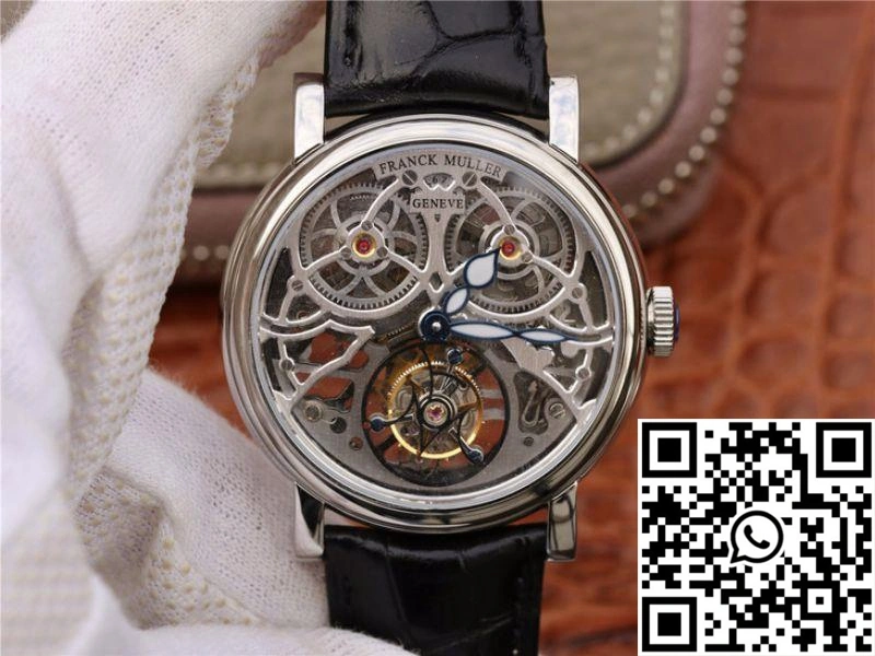 Franck Muller Giga Tourbillon 7048 T G SQT BR Silver Skeleton Dial