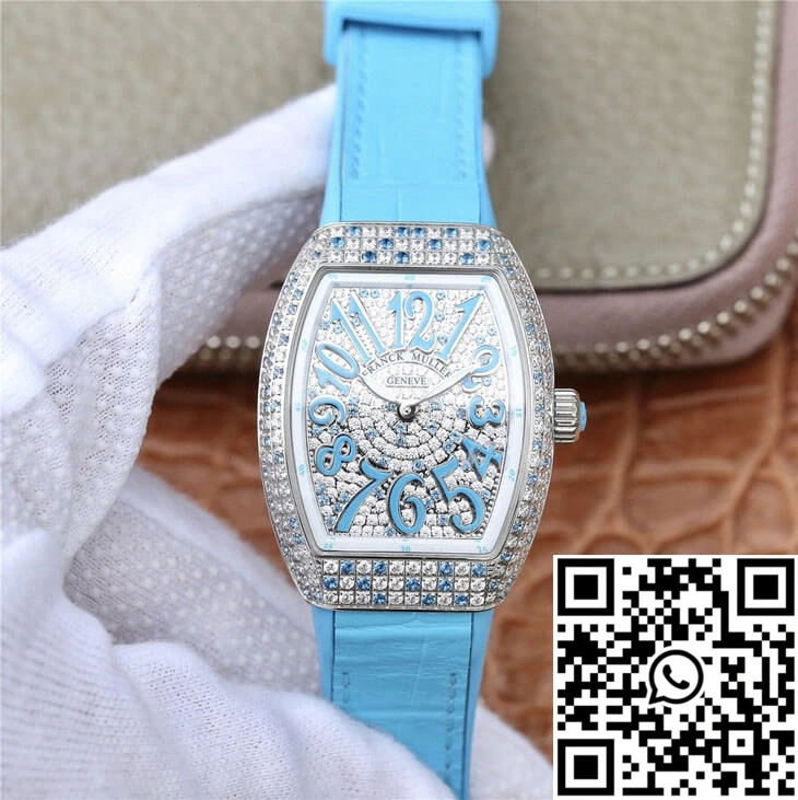 Franck Muller Ladies Collection V 32 SC AT FO D CD (BL) ABF Factory Diamond-set Bezel