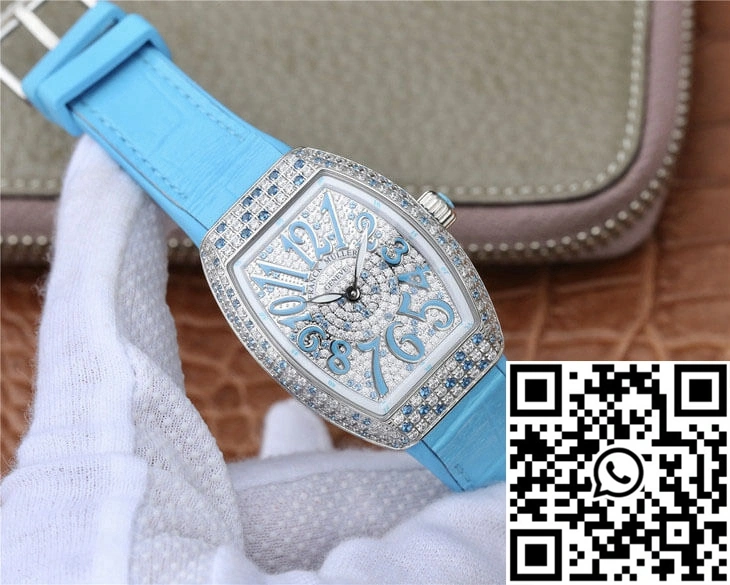Franck Muller Ladies Collection V 32 SC AT FO D CD (BL) ABF Factory Diamond-set Bezel