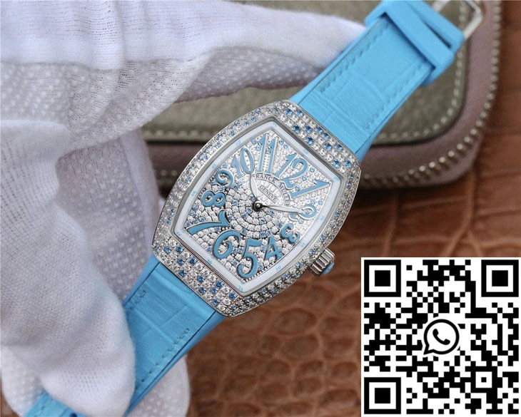 Franck Muller Ladies Collection V 32 SC AT FO D CD (BL) ABF Factory Diamond-set Bezel