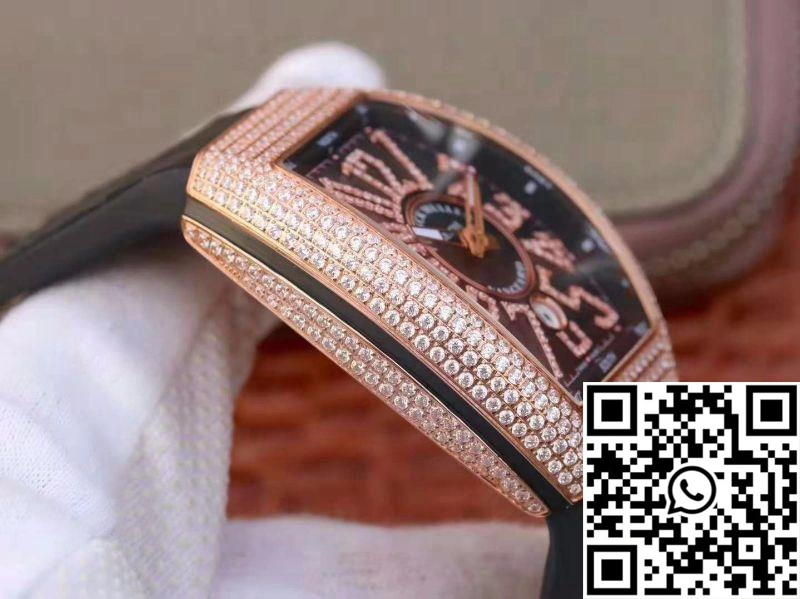 Franck Muller Vanguard 18K Rose Gold V45.SC.DT.D.NBR.CD.5N.NR Black Dial