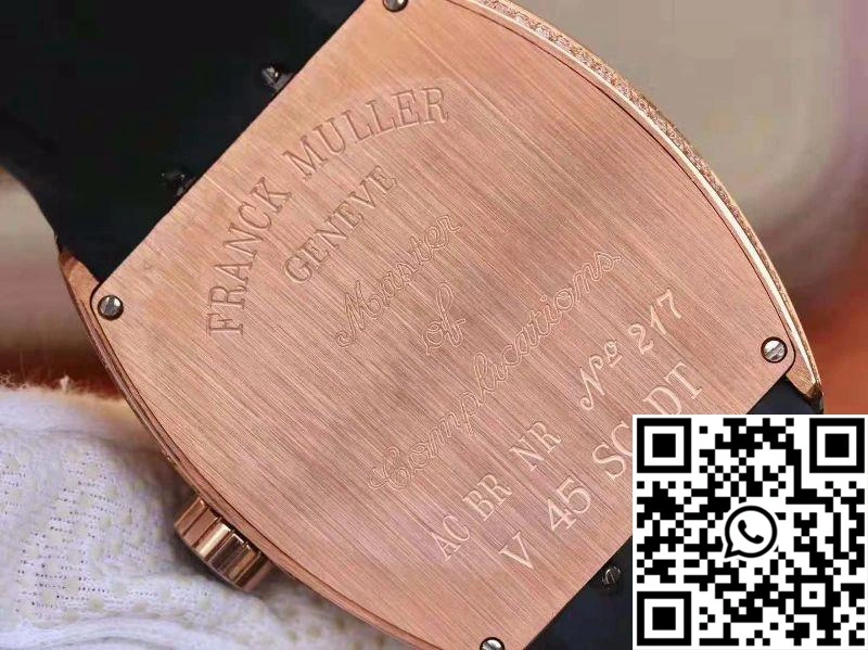 Franck Muller Vanguard 18K Rose Gold V45.SC.DT.D.NBR.CD.5N.NR Black Dial