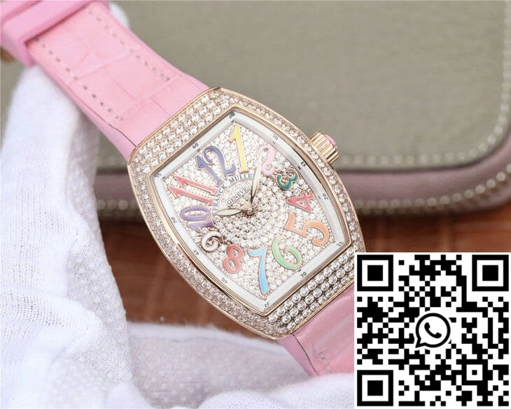 Franck Muller Vanguard Ladies ABF Factory Rose Gold Diamond-set Dial