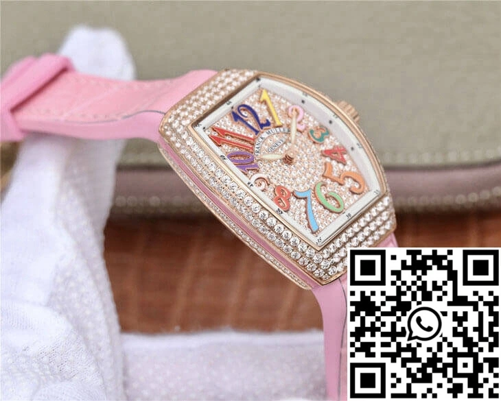 Franck Muller Vanguard Ladies ABF Factory Rose Gold Diamond-set Dial