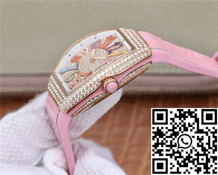 Franck Muller Vanguard Ladies ABF Factory Rose Gold Diamond-set Dial