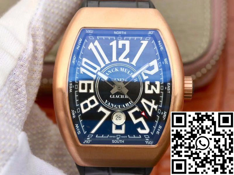 Franck Muller Vanguard V45-02 18K Rose Gold Black Dial