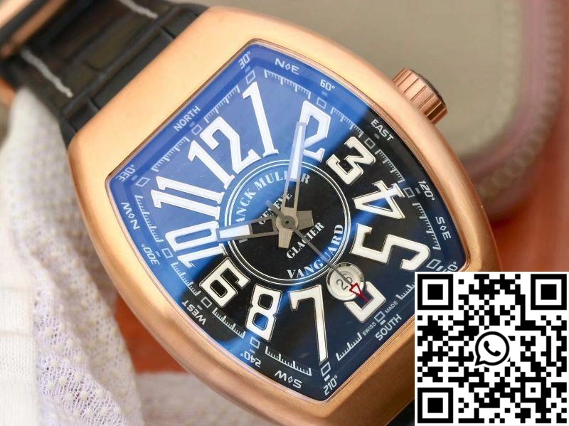 Franck Muller Vanguard V45-02 18K Rose Gold Black Dial