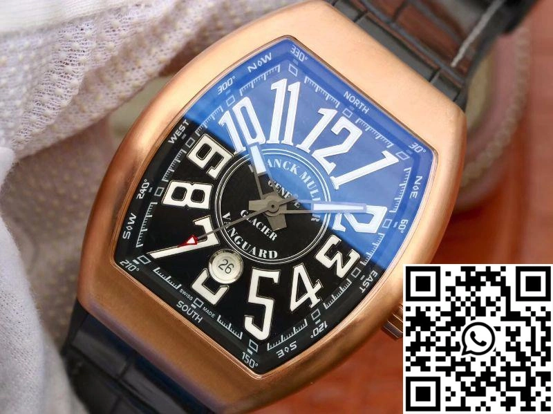 Franck Muller Vanguard V45-02 18K Rose Gold Black Dial