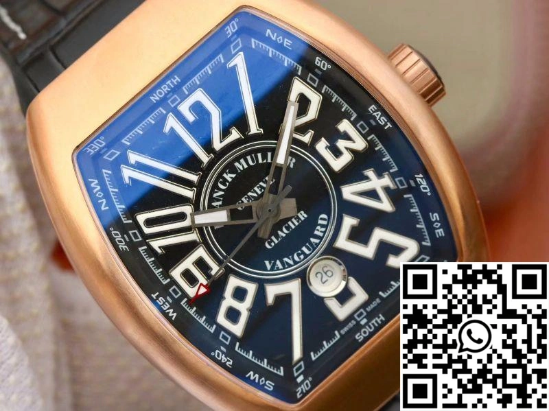 Franck Muller Vanguard V45-02 18K Rose Gold Black Dial