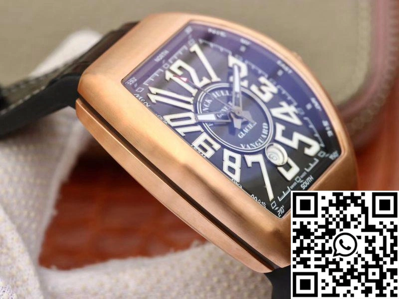Franck Muller Vanguard V45-02 18K Rose Gold Black Dial
