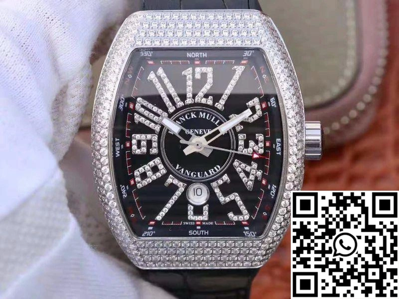 Franck Muller Vanguard V45.SC.DT.D.NBR.CD.5N.NR Black Dial