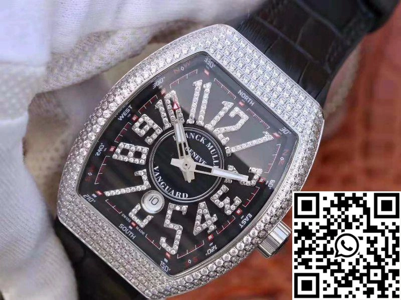 Franck Muller Vanguard V45.SC.DT.D.NBR.CD.5N.NR Black Dial