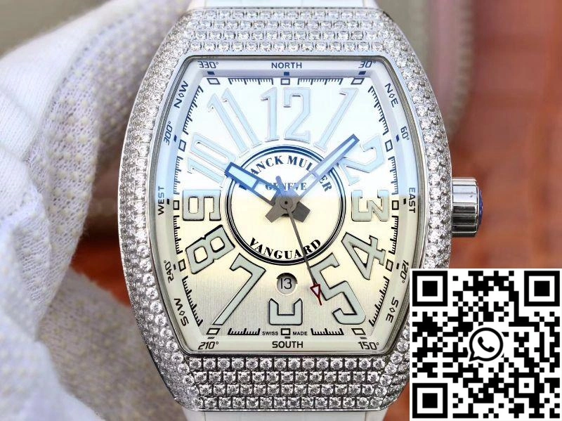 Franck Muller Vanguard V45.SC.DT.D.NBR.CD.5N.NR Silver Dial