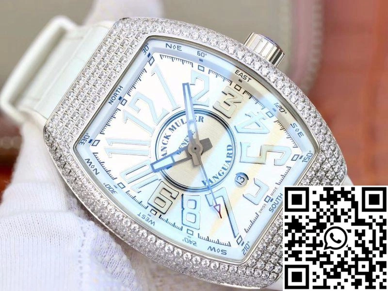 Franck Muller Vanguard V45.SC.DT.D.NBR.CD.5N.NR Silver Dial