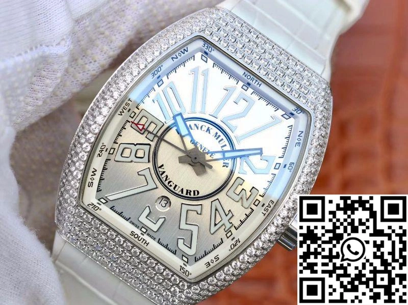Franck Muller Vanguard V45.SC.DT.D.NBR.CD.5N.NR Silver Dial