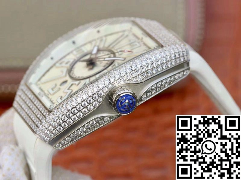 Franck Muller Vanguard V45.SC.DT.D.NBR.CD.5N.NR Silver Dial