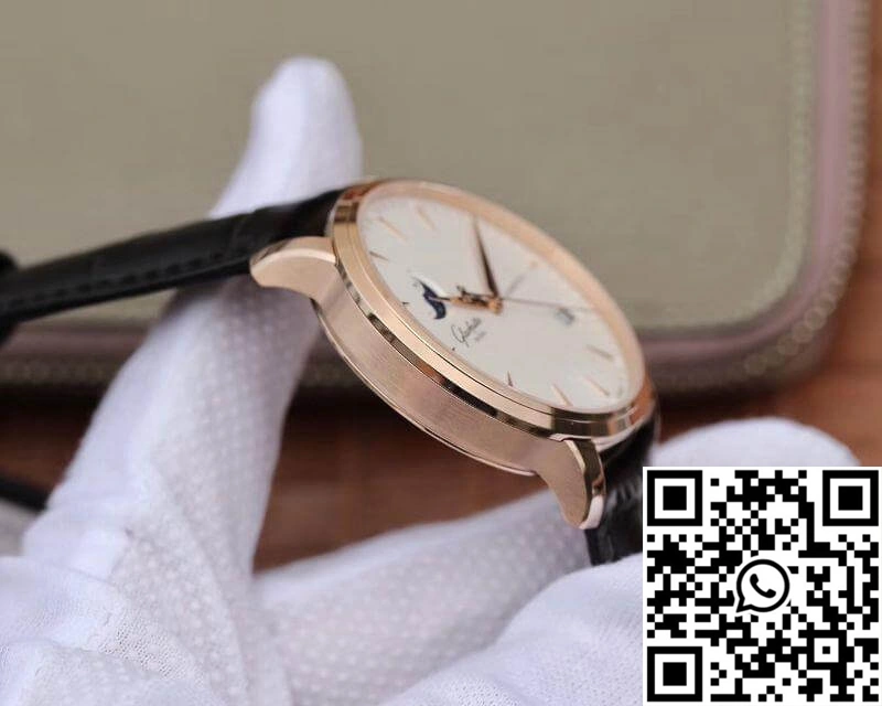 Glashutte Original Senator 1-36-04-04-02-01 Moonphase 18K Rose Gold White Dial