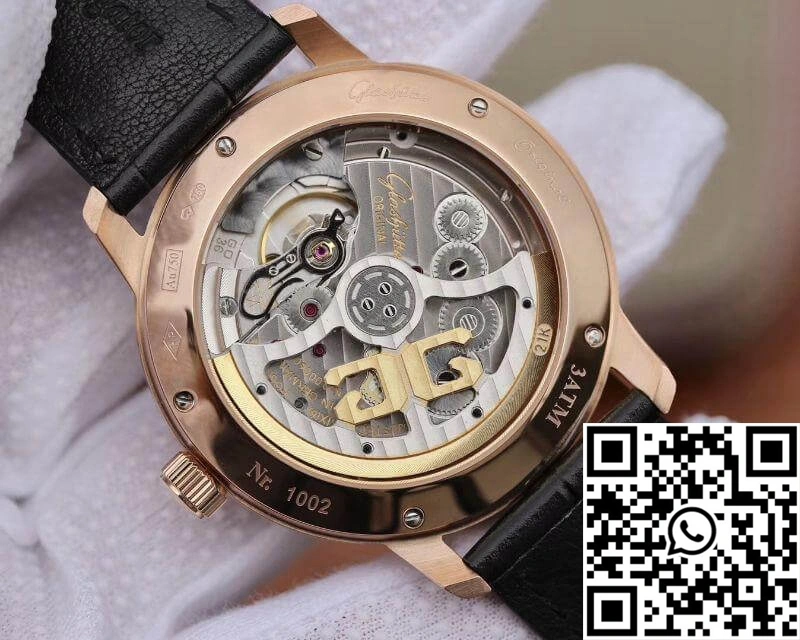 Glashutte Original Senator 1-36-04-04-02-01 Moonphase 18K Rose Gold White Dial