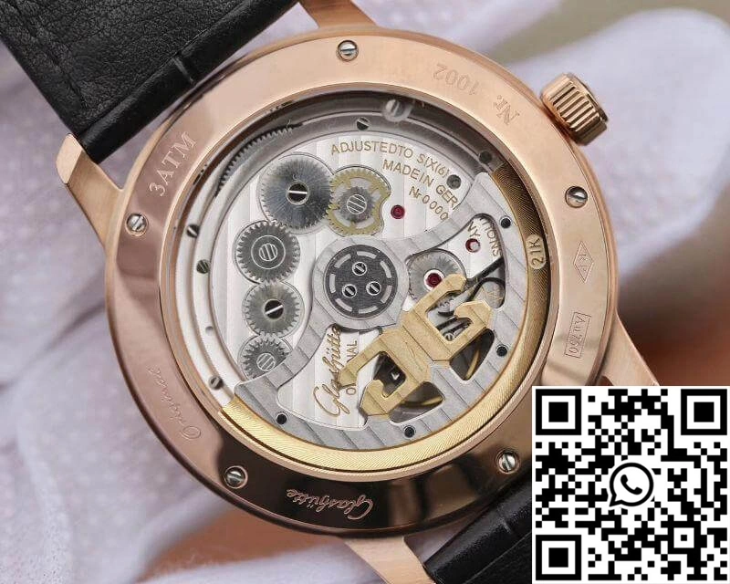Glashutte Original Senator 1-36-04-04-02-01 Moonphase 18K Rose Gold White Dial