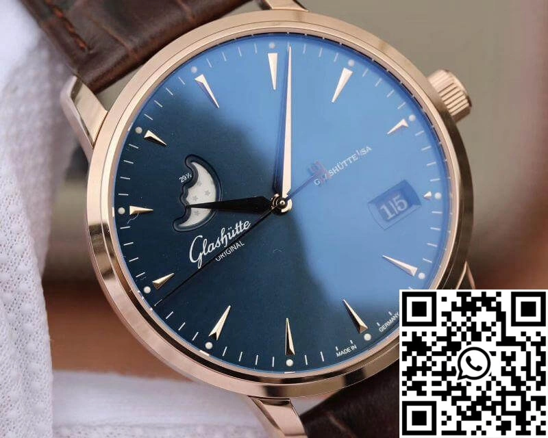 Glashutte Original Senator 1-36-04-04-02-01 Moonphase Gray Dial