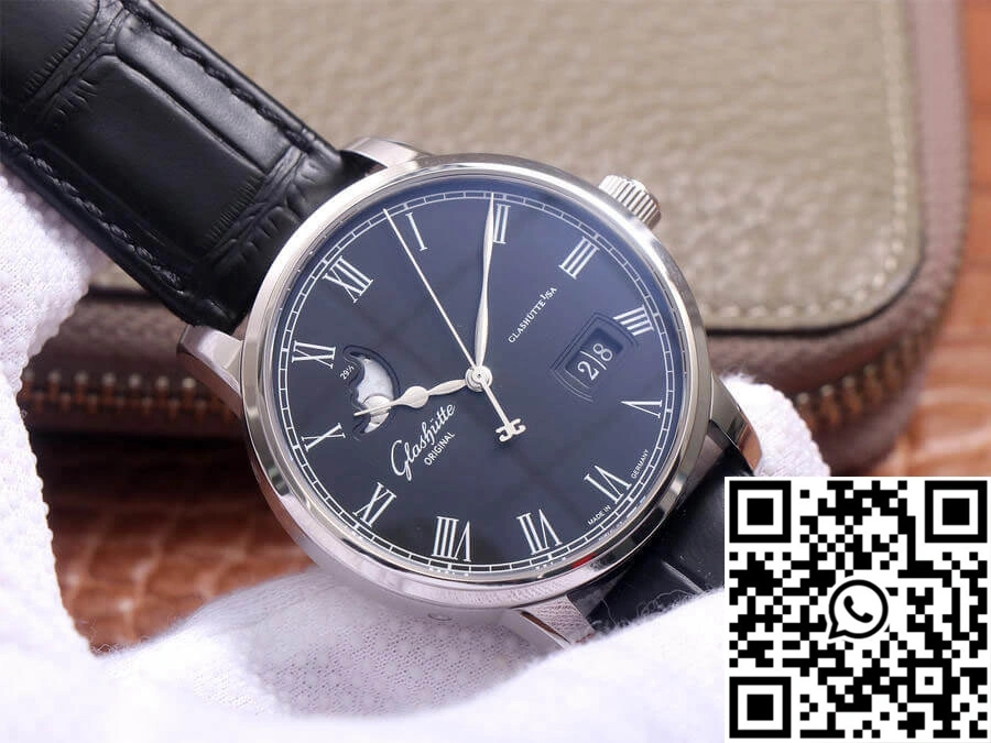 Glashutte Senator Excellence Large Calendar Moon Phase 1-36-04 V9 Factory Blue Dial