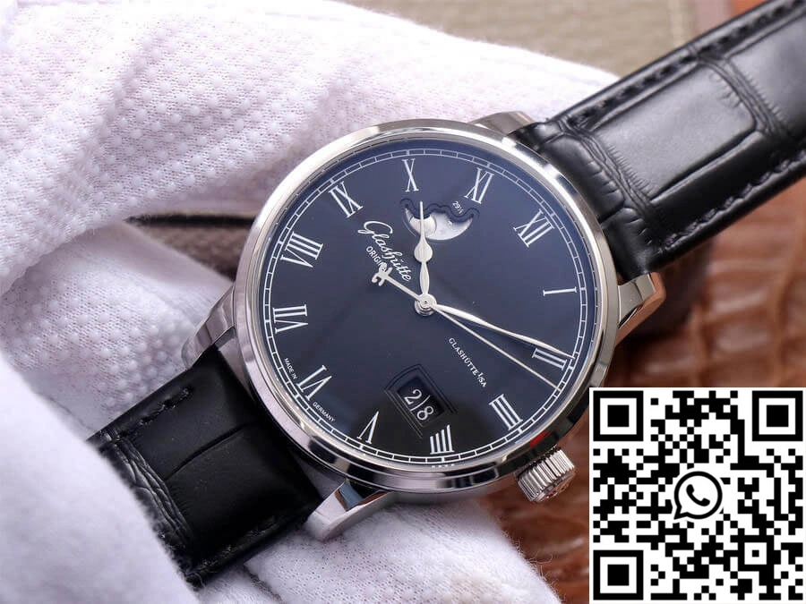 Glashutte Senator Excellence Large Calendar Moon Phase 1-36-04 V9 Factory Blue Dial
