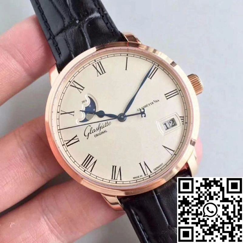 Glashutte Senator Panorama Date Moon Phase 100-04-32-15-04 GF Factory White Dial