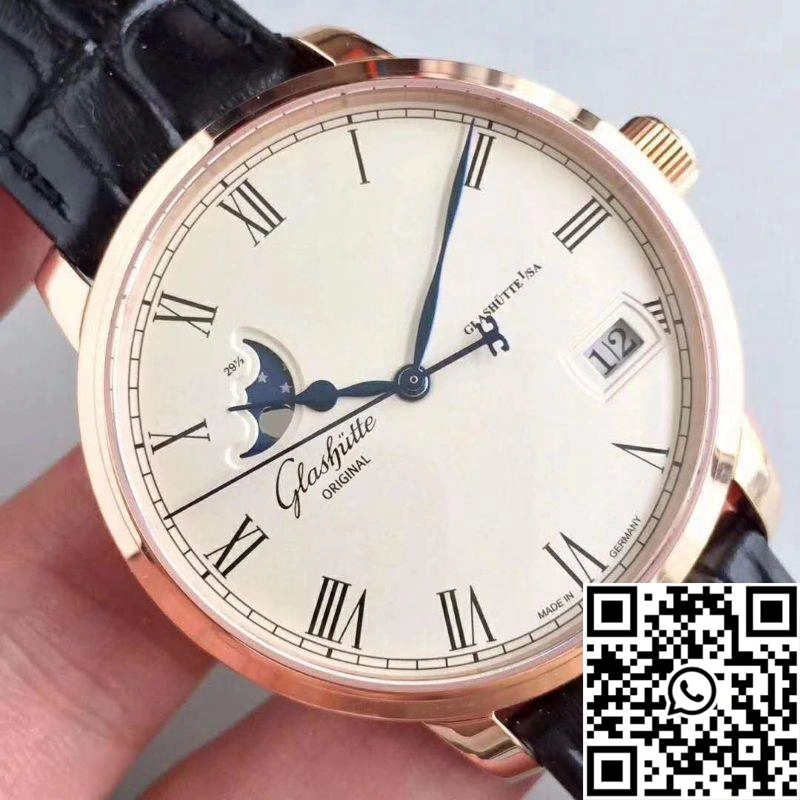 Glashutte Senator Panorama Date Moon Phase 100-04-32-15-04 GF Factory White Dial