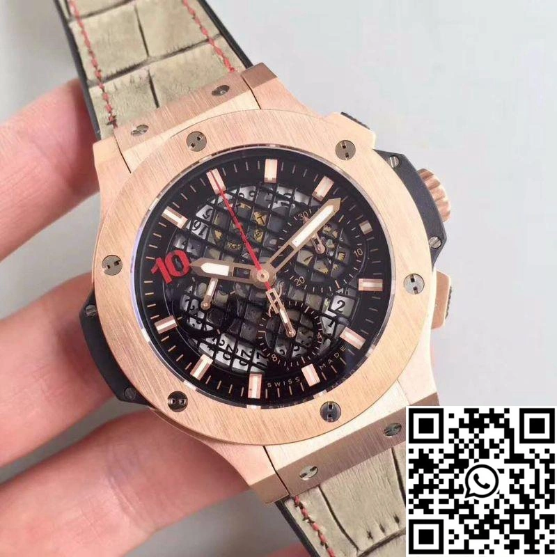 Hublot Big Bang Aero Bang Gold 311.PX.1180.GR Black Skeleton Dial