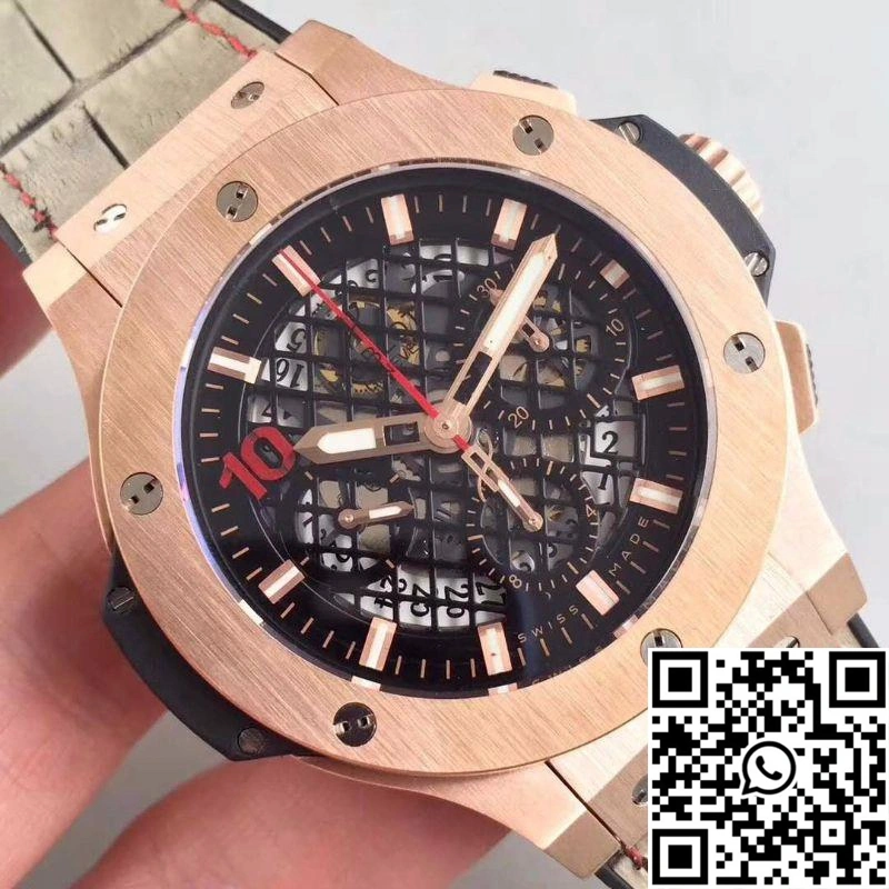 Hublot Big Bang Aero Bang Gold 311.PX.1180.GR Black Skeleton Dial