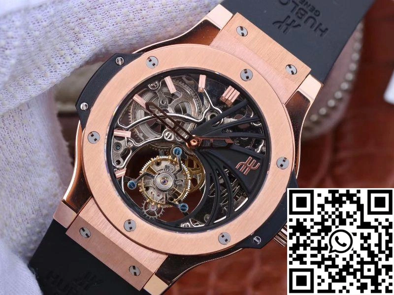 Hublot Big Bang Hollow Tourbillon 18K Rose Gold Skeleton Dial