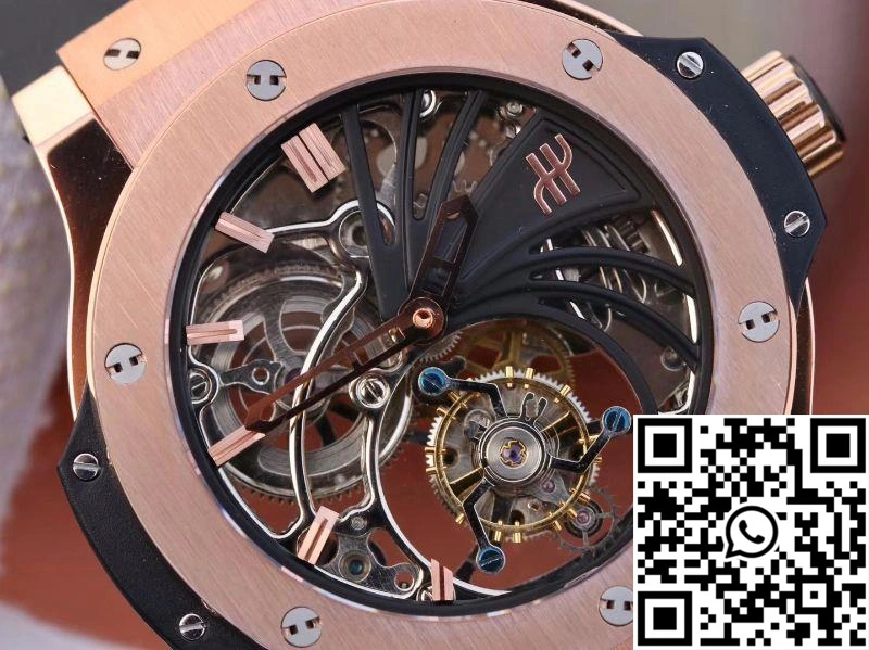 Hublot Big Bang Hollow Tourbillon 18K Rose Gold Skeleton Dial