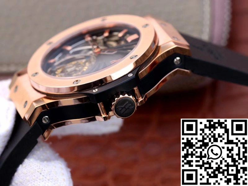 Hublot Big Bang Hollow Tourbillon 18K Rose Gold Skeleton Dial