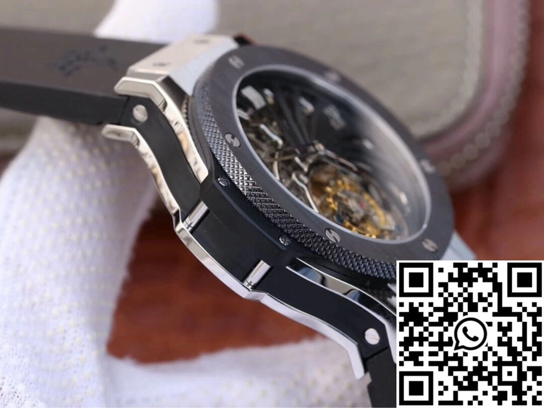 Hublot Big Bang Hollow Tourbillon Ceramic Bezel Skeleton Dial