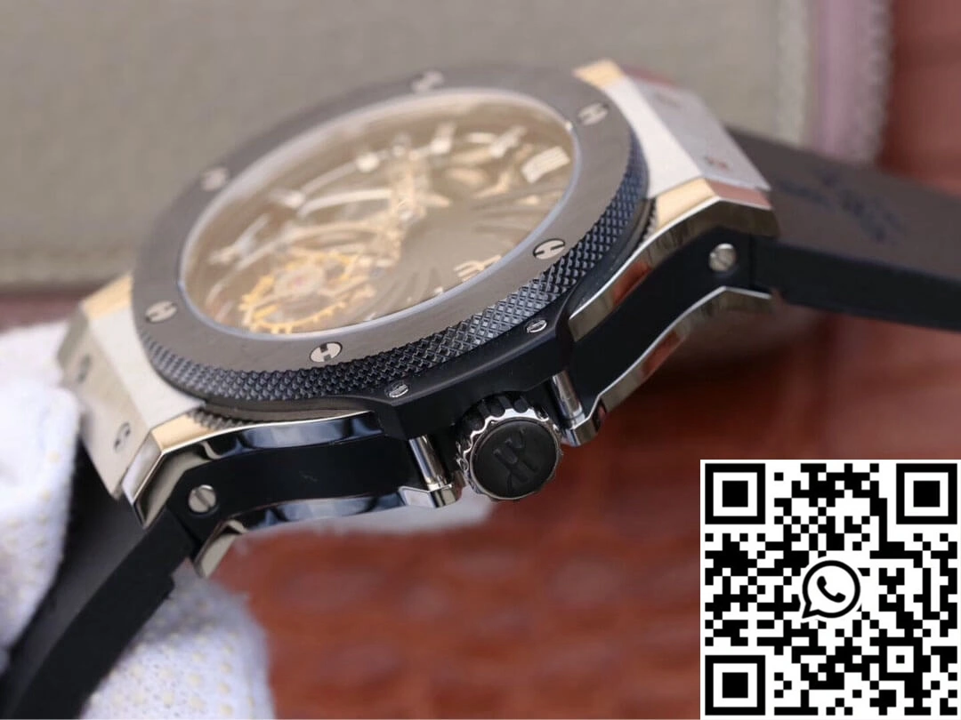 Hublot Big Bang Hollow Tourbillon Ceramic Bezel Skeleton Dial