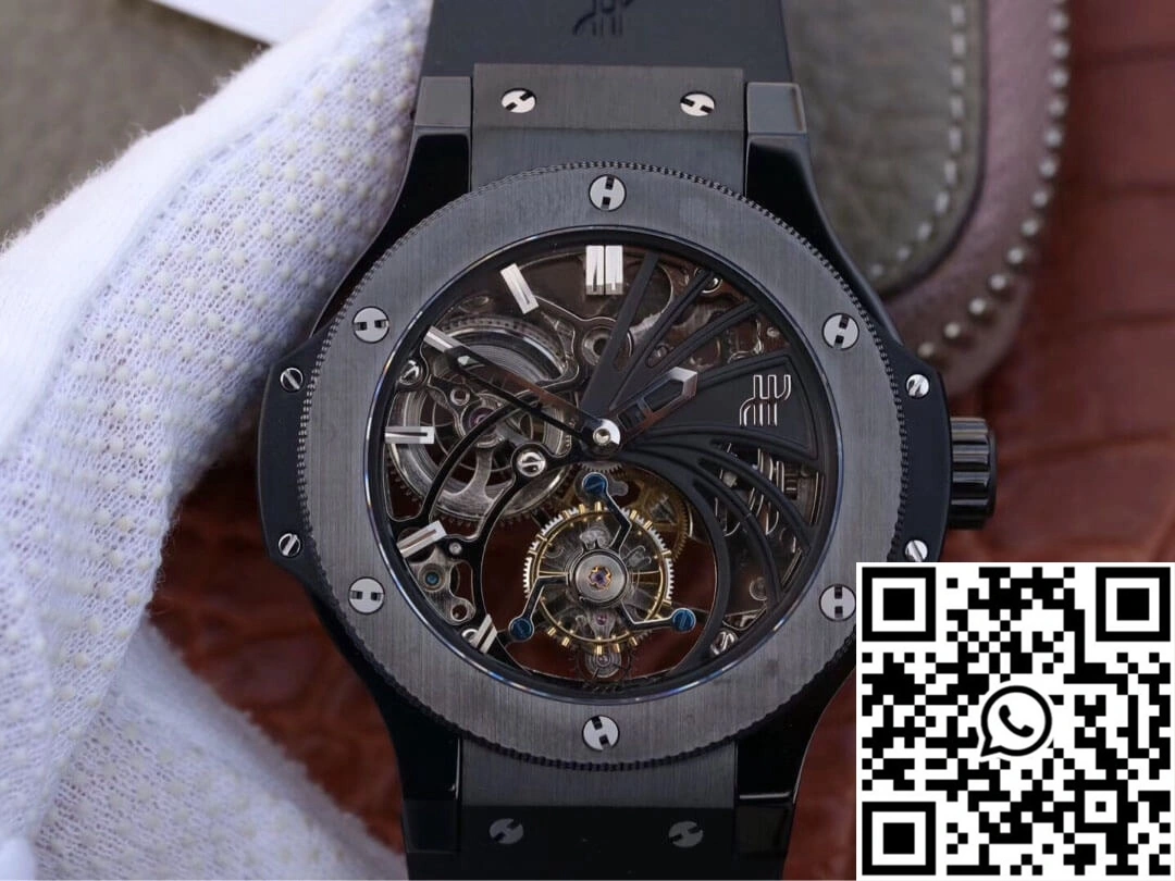 Hublot Big Bang Hollow Tourbillon Ceramic Skeleton Dial