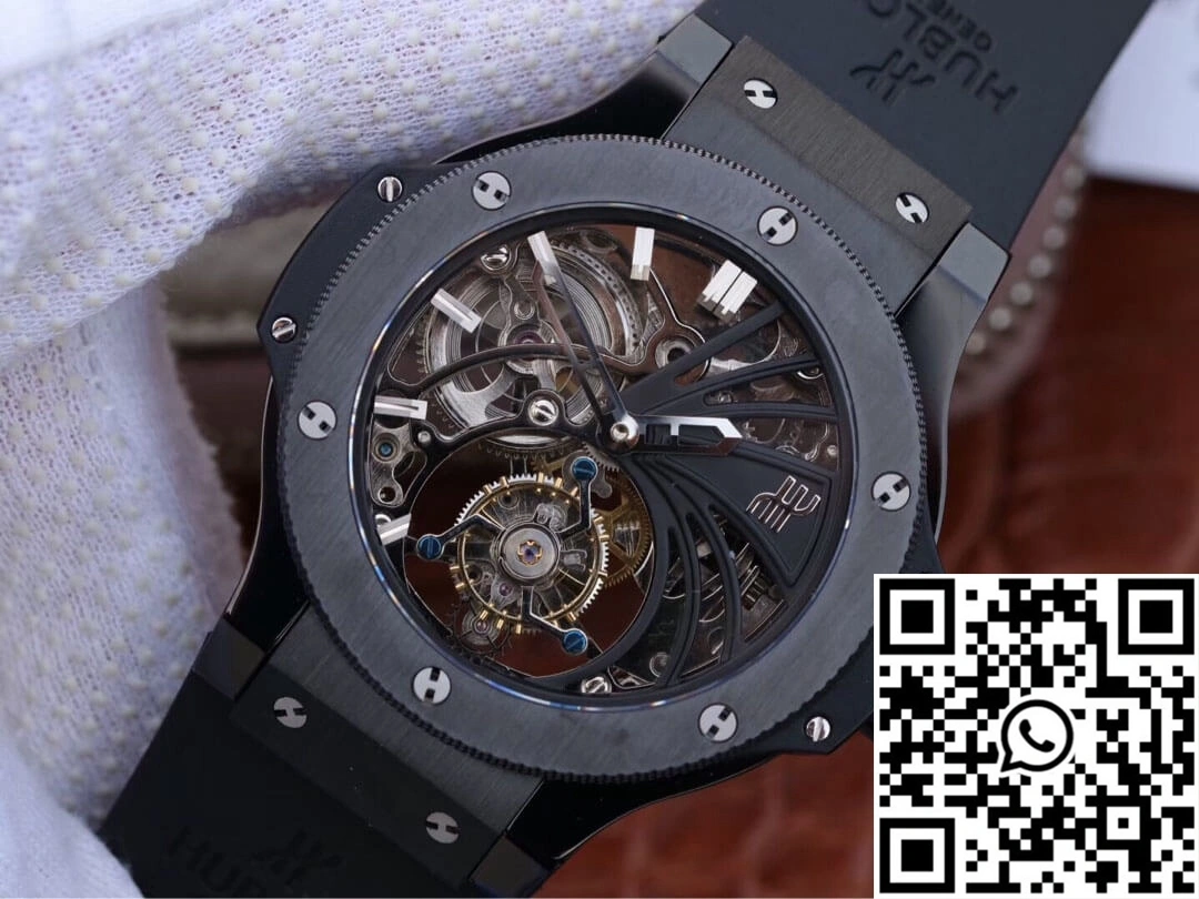 Hublot Big Bang Hollow Tourbillon Ceramic Skeleton Dial