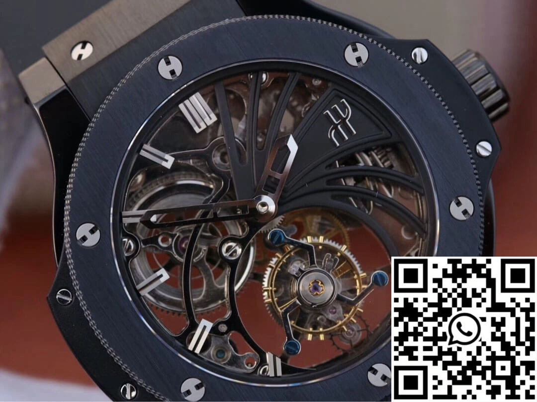 Hublot Big Bang Hollow Tourbillon Ceramic Skeleton Dial