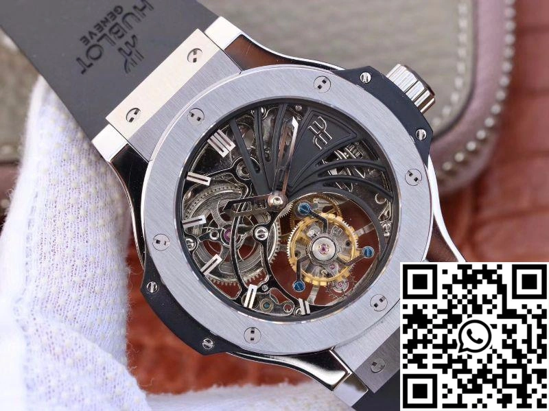 Hublot Big Bang Hollow Tourbillon Stainless Steel Case Skeleton Dial