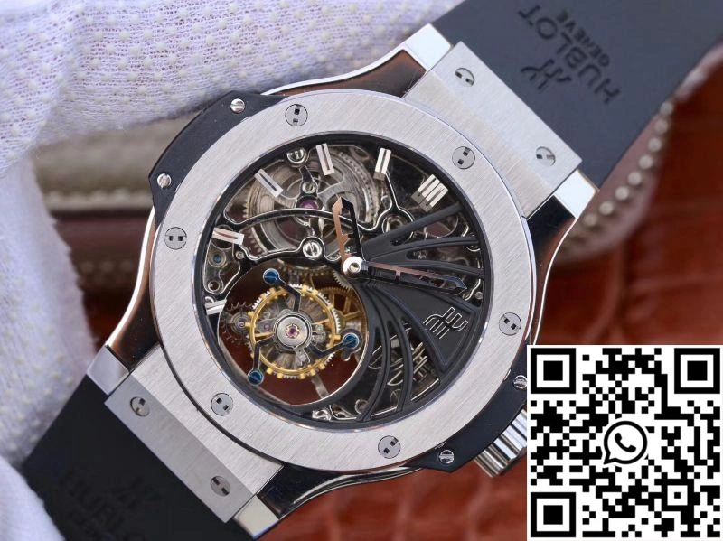 Hublot Big Bang Hollow Tourbillon Stainless Steel Case Skeleton Dial