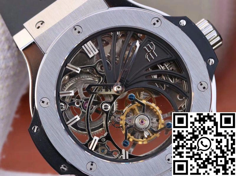 Hublot Big Bang Hollow Tourbillon Stainless Steel Case Skeleton Dial