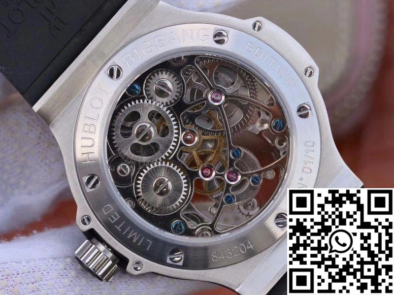 Hublot Big Bang Hollow Tourbillon Stainless Steel Case Skeleton Dial