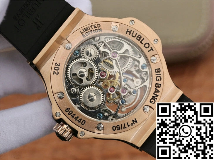 Hublot Big Bang Tourbillon Rose Gold Diamond Black Dial