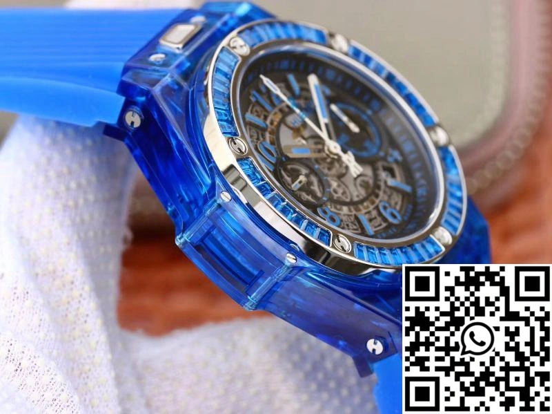 Hublot Big Bang Unico 411.JX.4802.RT Blue Strap Skeleton Dial
